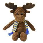 Big soft toy moose with scarf