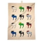 Ingela Kökshandduk med abstrakta älgar