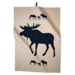 Kökshandduk med älgfamilj