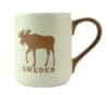 Beige ceramic moose mug