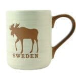 Beige ceramic moose mug