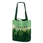 Forest green tote bag