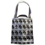 Grey and black moose tote bag