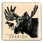 Post stamp moose magnet