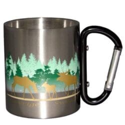 Moose forest family aluminium mug