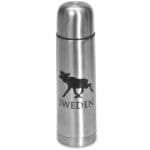 Termos i stål med älg