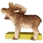 Servetthållare av trä med älg