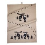 Kökshandduk med älgspår