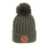 Green winter hat moose leather stamp