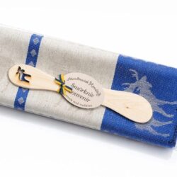 Gift set: Blue moose towel and butter knife