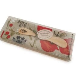 Gift set: Flower tea towel and butter knife