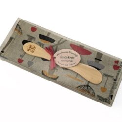 Gift set: Mushroom tea towel and butter knife