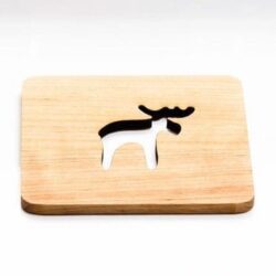 4-pack alder moose coaster