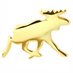 Small golden moose pin