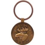 Moose coin key chain