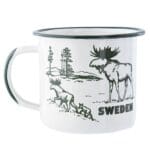 moose forest enamel mug
