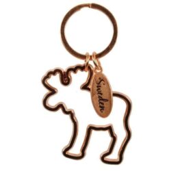 Rosa golden moose key chain