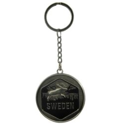 Two-sided moose key chain