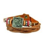 Brown bracelet moose face