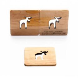 4-pack alder moose coaster