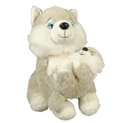 Husky and baby soft toy