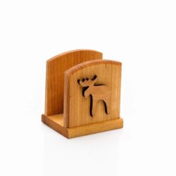 Alder wood moose napkin holder