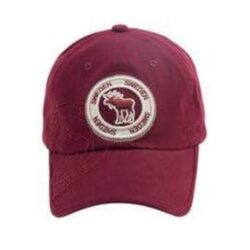 Red moose canvas cap