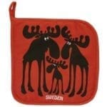 Red moose pot holder
