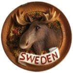 Moose painting magnet