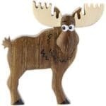 Moose magnet in wood