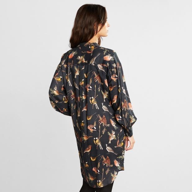 Shirt Ljunga Autumn Birds Black
