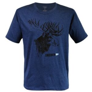 Dark blue ethical moose T-shirt