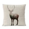 Charming deer forest cushion cover