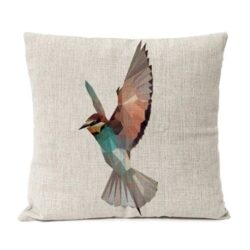 Geometrical bird cushion cover