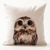Abstract Owl Cushion Cover