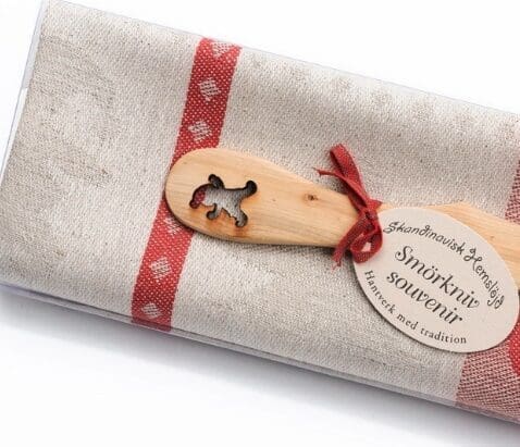 Gift set: Santa tea towel and butter knife