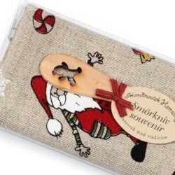 Gift set: Santa tea towel and butter knife
