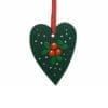 Hand painted Christmas pendant lingon