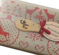 Gift set: Christmas love tea towel and butter knife
