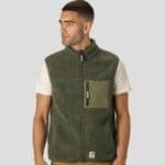 Hugh Fleece Vest Green