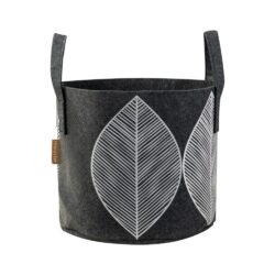 Storage Basket Leaf Dark Grey 30L