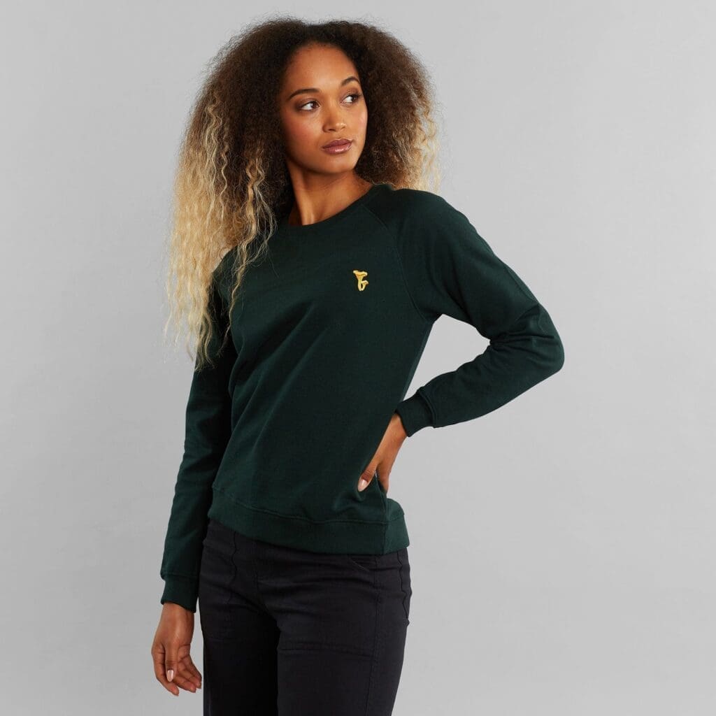 Sweatshirt Ystad Raglan Chanterelle Dark Green - Image 3