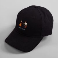 Sports Cap Camping Fire EMB Black