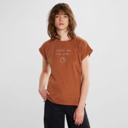 T-shirt Visby Local Planet Rawhide Brown