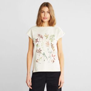 T-shirt Visby Night Floral Oat White