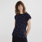 T-shirt Visby Autumn Leaves Navy