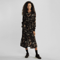 Shirt Dress Falsterbo Night Florals Black