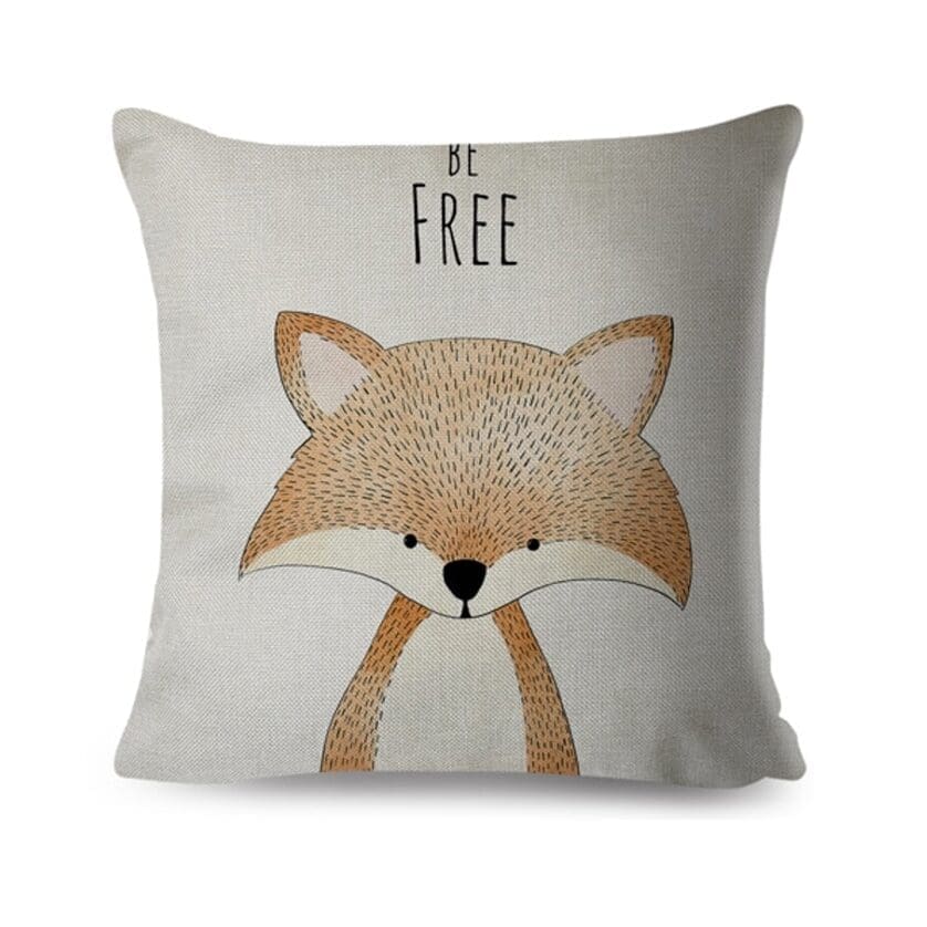 Free fox kids cushion cover
