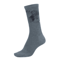 Men's Grey Frost Moose Socks
