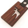 Wooden moose key chain leather - Image 2